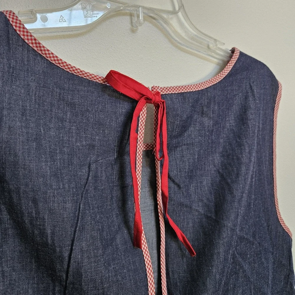 Women's Vermont Country Store Large Open Tie Back Lagenlook Apron Cottagecore
